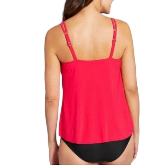 NWT Women's High Neck Keyhole Tankini Top | Aqua Green | Large - Picture 2 of 7